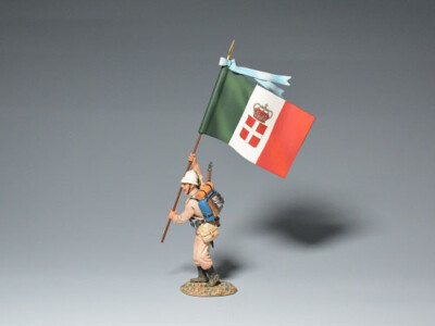 TEAM MINIATURES CHINESE BOXER REBELLION PGIT6009-A ITALIAN BERSAGLIERI FLAG BEAR