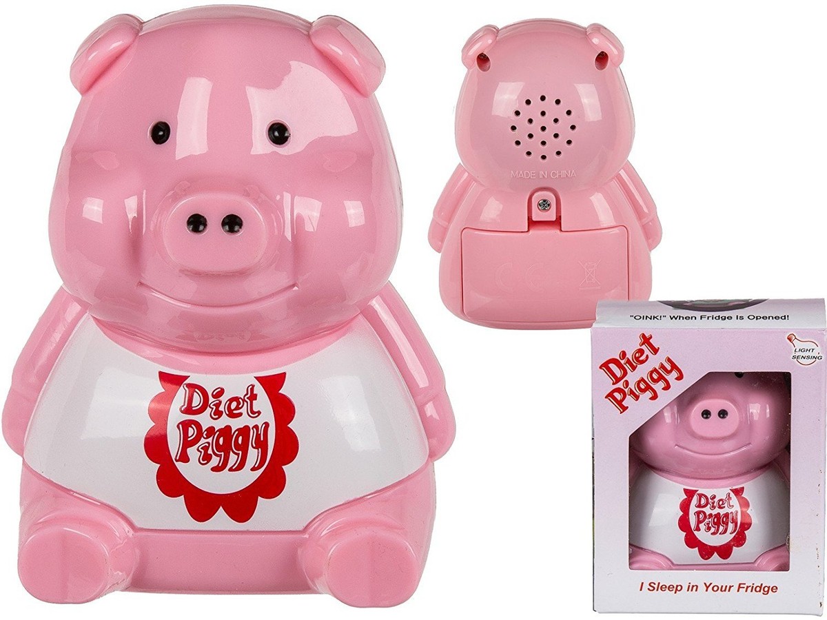 pig 2 X The Diet Aid Pig Piggy Fridge Alarm With Light Sensor