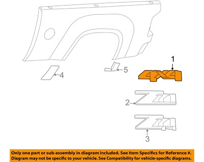 GM OEM 07-14 Sierra 1500 Pick Up Box Exterior Trim-Decal 25798301 | eBay