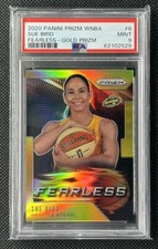 2020 Panini Prizm WNBA Sue Bird Fearless #6 Gold /10 PSA 9