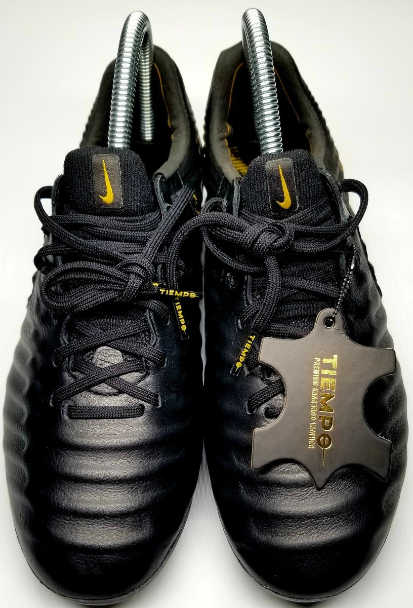 Nike Tiempo Legend VII 7 Elite FG Soccer Cleats Black Gold
