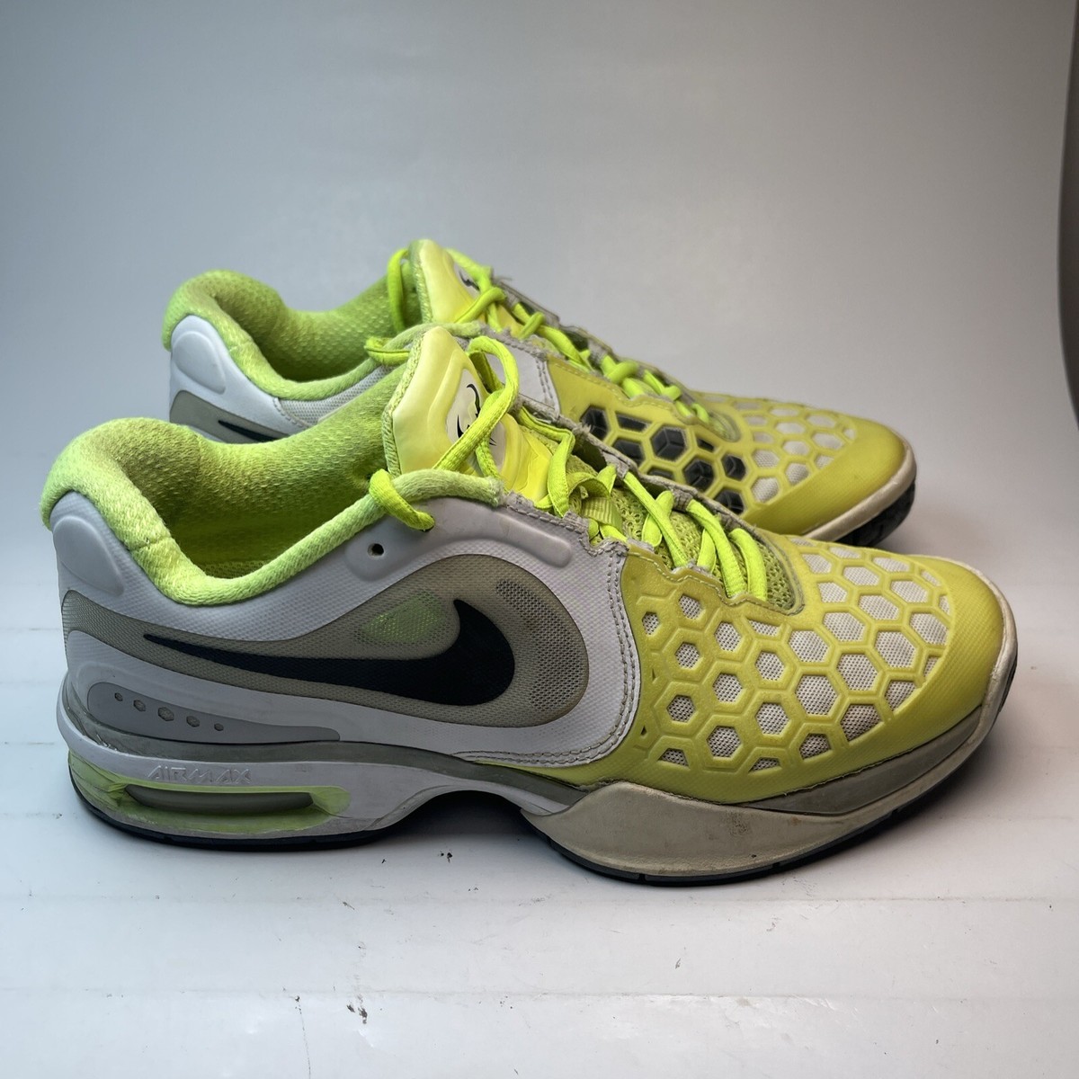 Size 7.5 - Nike Air Max Courtballistec 4.3 White Black Volt for