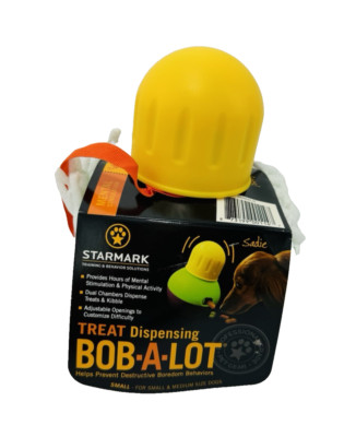 Starmark Treat Dispensing Bob-a-Lot Dog Toy For Small Medium Pets, Small