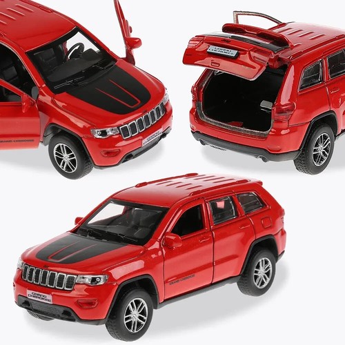 Jeep Grand Cherokee Modelo de Metal Diecast Car Escala, Coches de Juguete Coleccionables Rojo 1/36 - Imagen 4 de 9