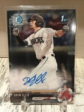 2017 Bowman Chrome 1st Drew Ellis Base Auto DiamondBacks ROOKIE RC Autograph C1