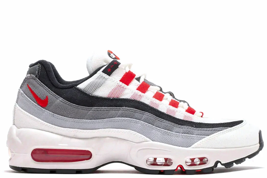 Nike Air Max 95 Summit White/Smoke Grey/Red DH9792-100 Size 7.5-11
