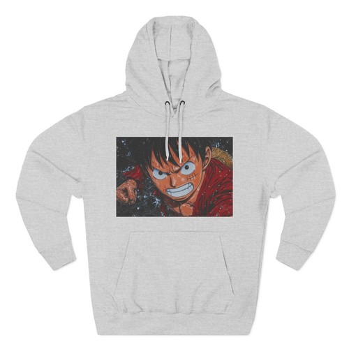 Anime-Inspired Three-Panel Fleece Hoodie, Cozy Casual Wear, Gifts for Fans - Picture 6 of 9