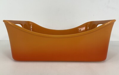 Rachael Ray Stoneware 4qt Baking Roasting Pan 8.5'' x 13'' Orange Ombre Ceramic  