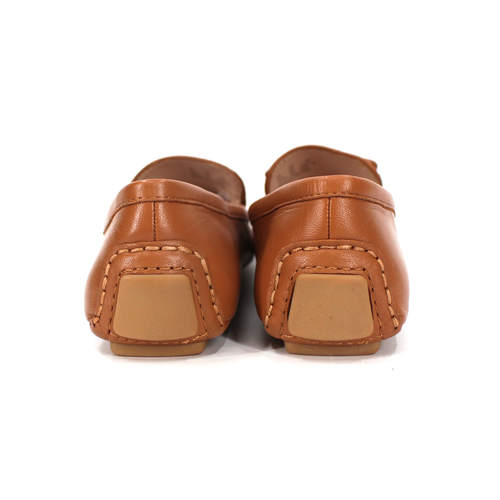 Stuart Weitzman Newport Driving Shoes NEW Almond Brown Bow Leather Loafers 6 - Picture 6 of 8