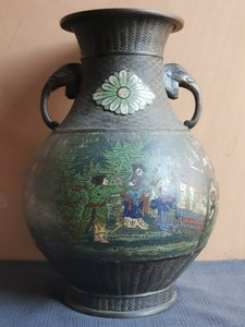 Antique Chinese cloisonne vase Xianfeng mark 40 cm