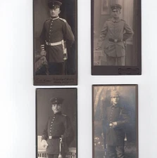 Original  WWI German Soldiers Cabinet Card Lot Imperial Army Portrait Photo lot