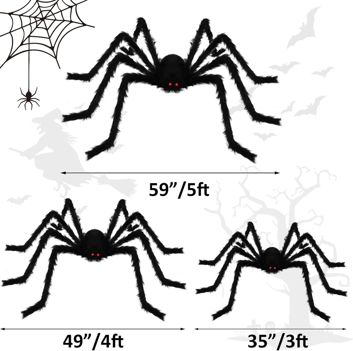 130 Stück Halloween Spinnen Deko – Realistische Plastikspinnen In 5 Farben, Perfekt Für Gruselpartys & Streiche