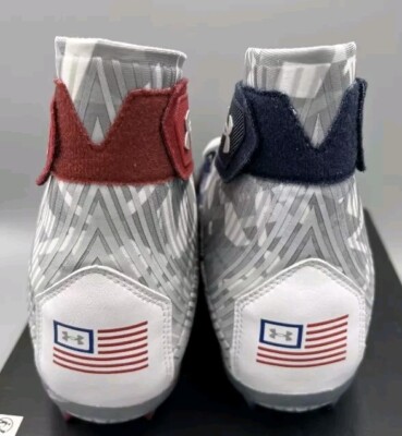 Under Armour Highlight MC LE USA Flag Football Cleats, Red/White