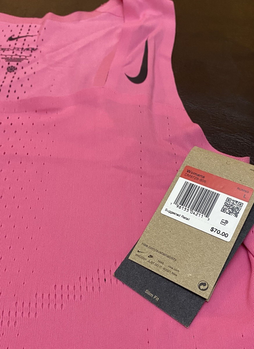 $70 NEW Nike Dri-FIT ADV AeroSwift Women's Running Crop Top Pink