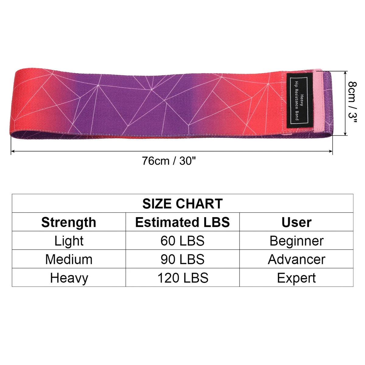 Hip Resistance Bands Heavy 120 LBS Towel Bands for Beach Chairs
