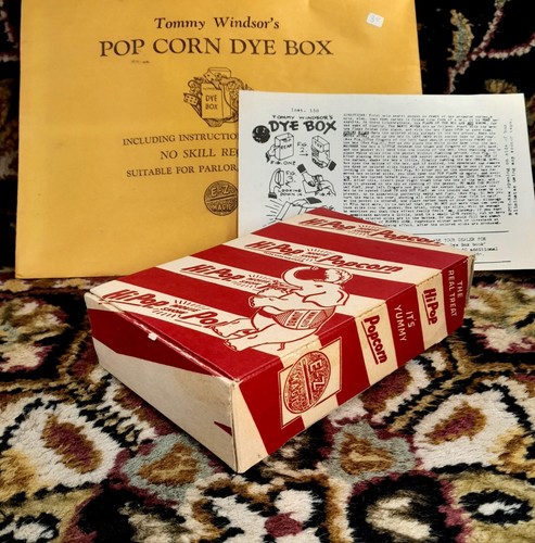 Vintage Tommy Windsor's Popcorn Dye Box Complete Package vintage Elephant style - Picture 2 of 10