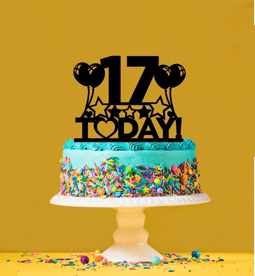 17th Birthday Acrylic Cake Topper - 17 Years Old - Seventeenth