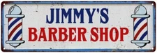 JIMMY'S Barber Shop Hair Salon Personalized Metal Sign Retro 106180031254