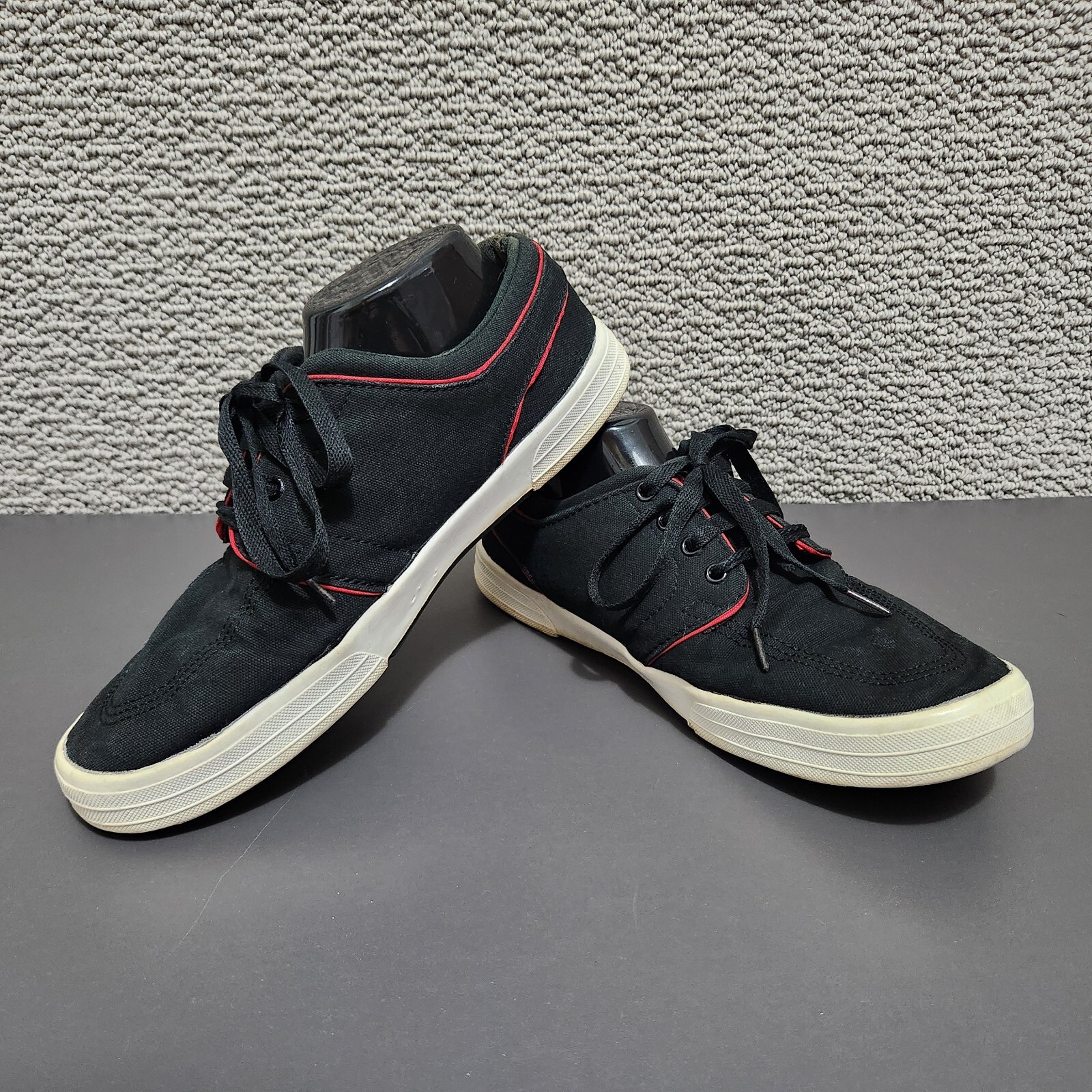 Polo Ralph Lauren scarpe basse da uomo Faxon nero rosso casual pony taglia 9