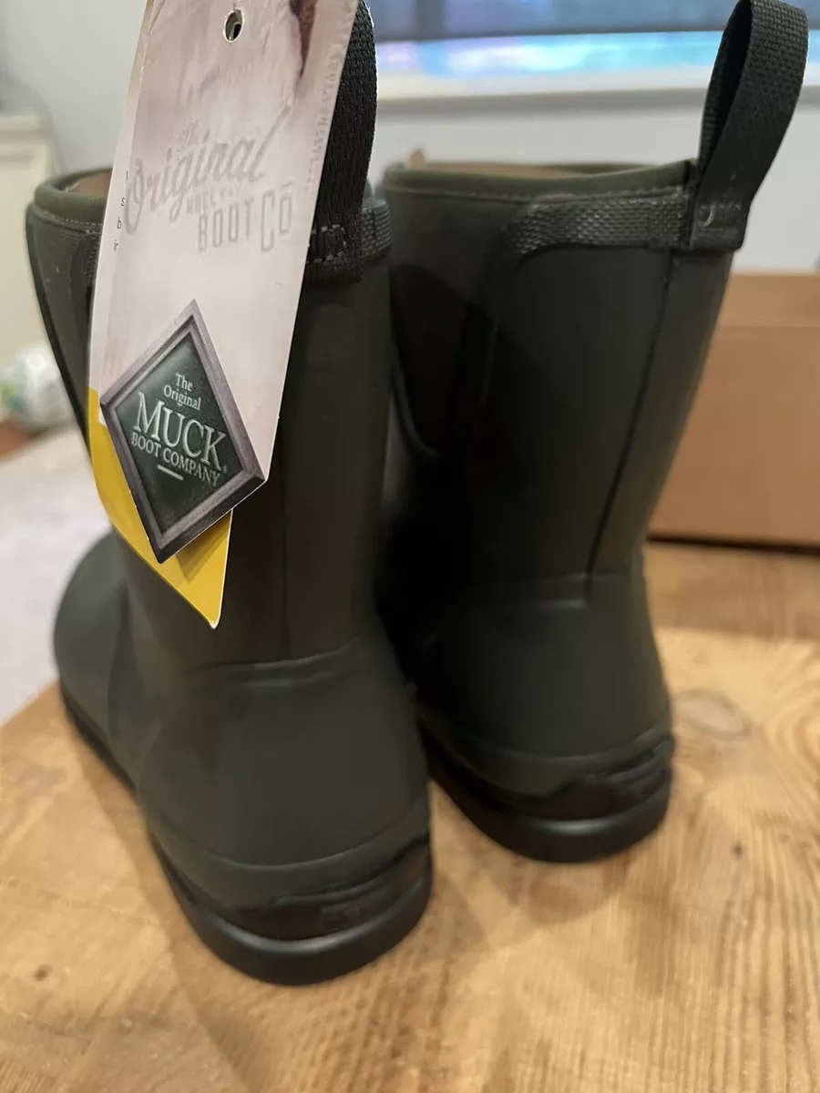 NEW Muck Boot Men s Muck Originals Pull on Mid Rain Boot Size US 9 Moss Green