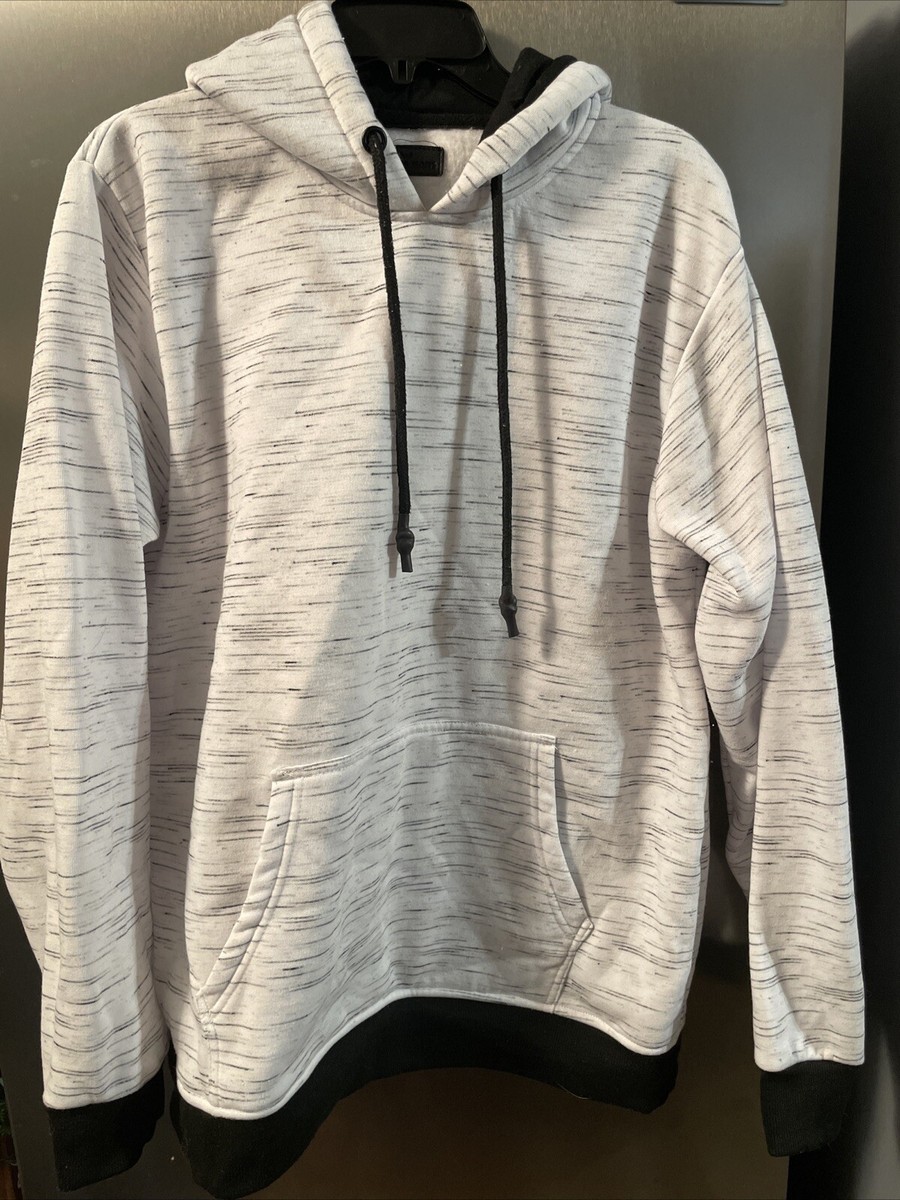 Steve's Jeans Hoodie Sweatshirt Large Black & White With