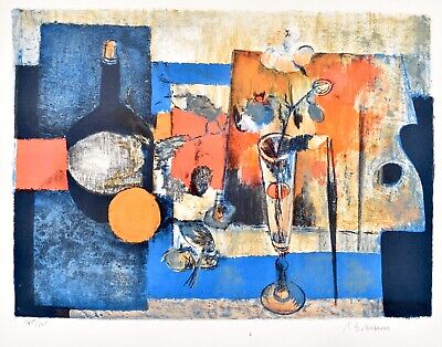 French Lithograph Print Pierre Bisiaux Limited Edition COA French Lithograph Print Pierre Bisiaux Limited Edition COA