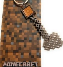 Bioworld Minecraft Video Game Axe and Wood Metal Keychain US Seller Great gift