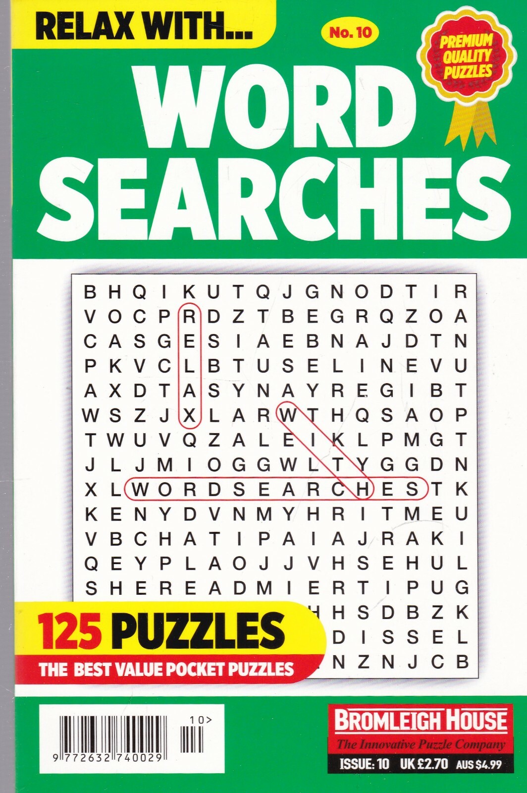 Relax with Wordsearch Puzzle Book 125 Puzzles issue 10 NEW