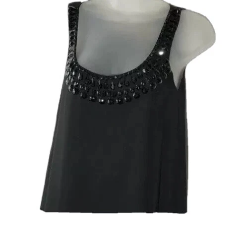 Twenty One Womens Black Sleeveless Beaded Mini Dress Small Ruffle Whimsigoth - Image 2 of 4