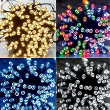 100 200 500 LED Solar Power Fairy Garden Lights String Outdoor Wedding Party UK