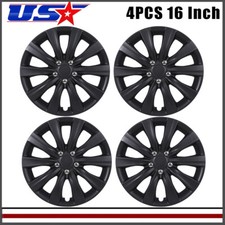 4pcs 16 Wheel Rim Cover Hubcaps For 2009-2026 Toyota Matrix Black Matte Rings