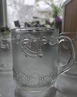 Vtg Duralex Versaille Frosted  Christmas Mugs - Bell/Ornament Design - Set Of 4 — photo 1