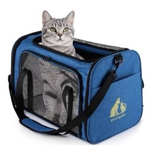 Pet Carrier Cat Dog Petropolis Ark Soft-Sided Airline Approved w/ Drinking Bowl