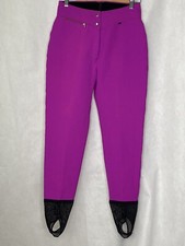 Peregrine Women  s Vintage Ski Pants With Stirrups Made In japan Pink Size 8r