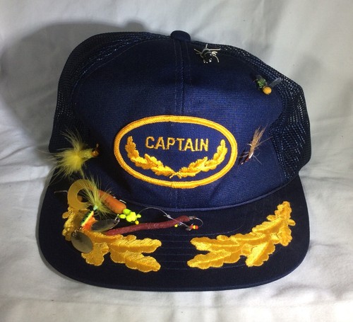 captain hat gold leaf fisherman fly 