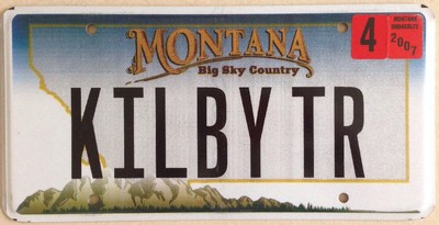 Montana vanity KILL BY TR TRUCK license Plate Speed Sports Muscle Car Ford GM