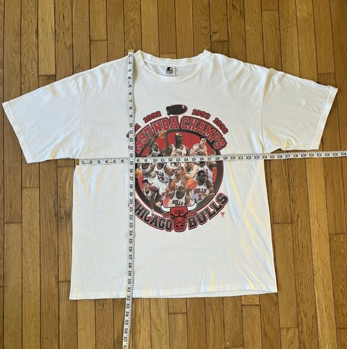 Vintage 1997 Chicago Bulls 5 Time NBA Championship Starter Tshirt Size XL - Picture 2 of 10