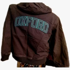 VTG STALL & DEAN VARSITY BASEBALL LETTERMAN JACKET OXFORD - YTH LG JRS XS SMALL