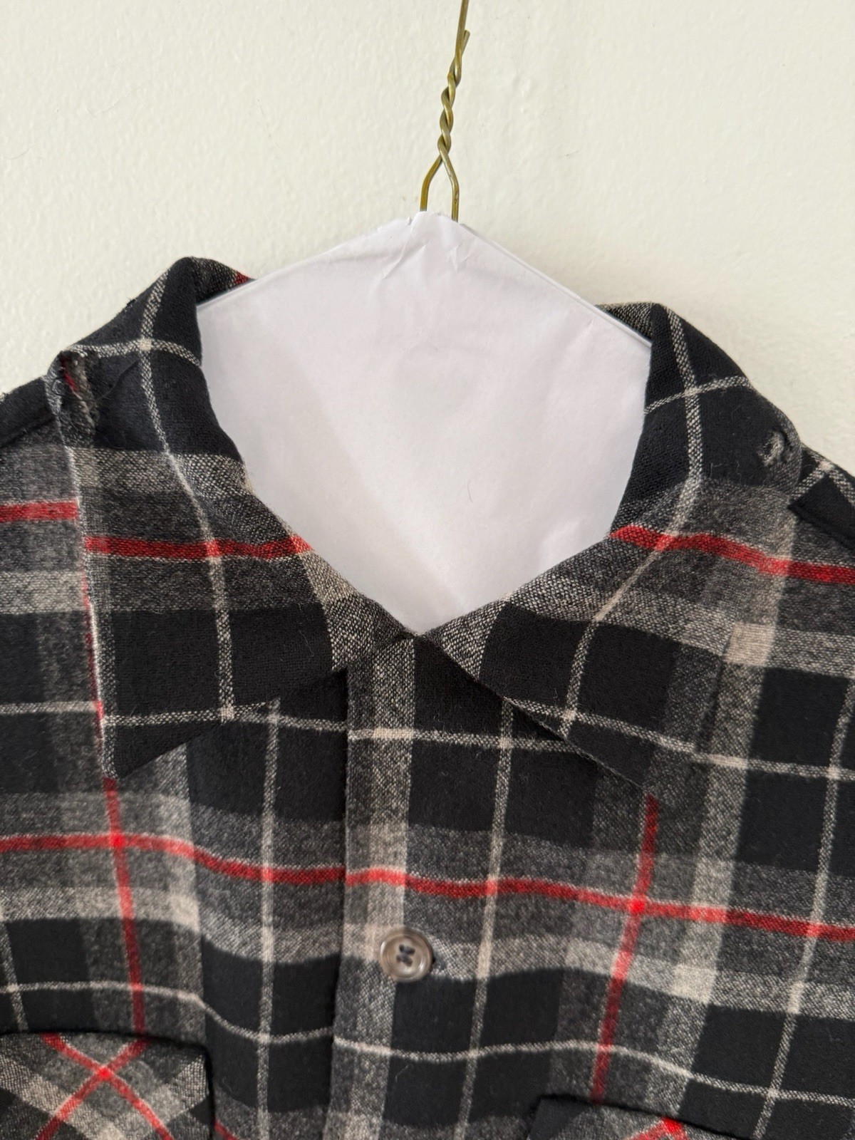 1950s 60s Pendleton Shadow Plaid Wool Loop Collar… - image 11