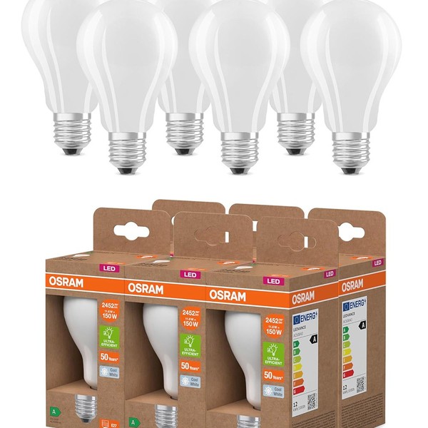 6Er Set Osram E27 Besonders Effiziente Led Lampe Frosted 11,6W Wie 150W 4000K-image