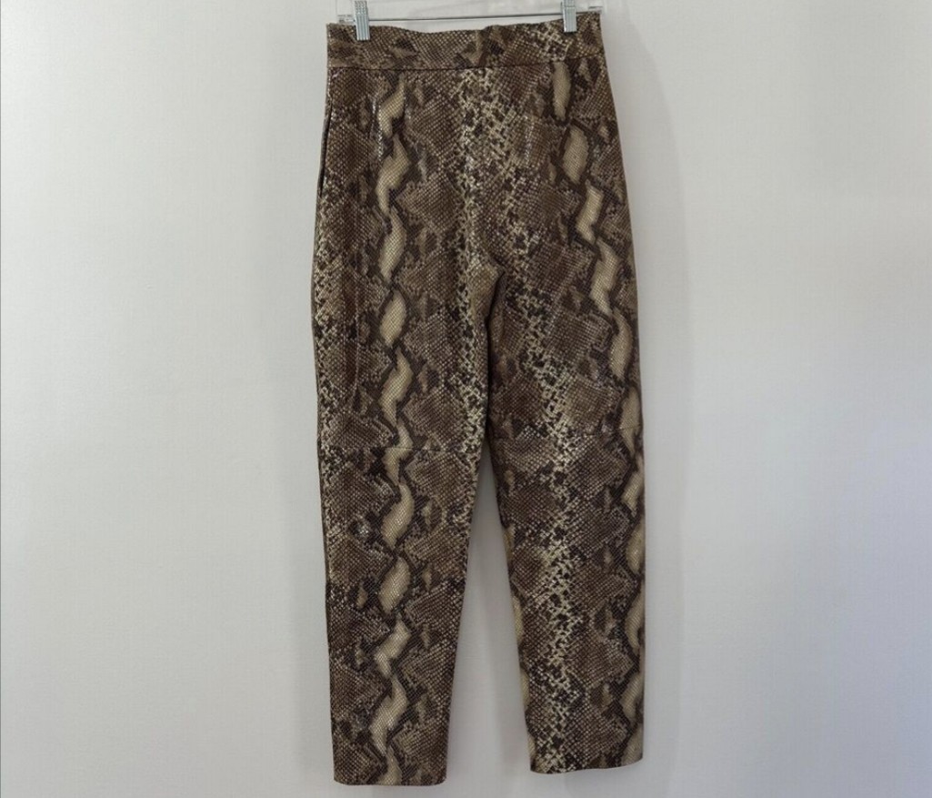 Karina Grimaldi Python Snakeskin Leather High Wai… - image 3