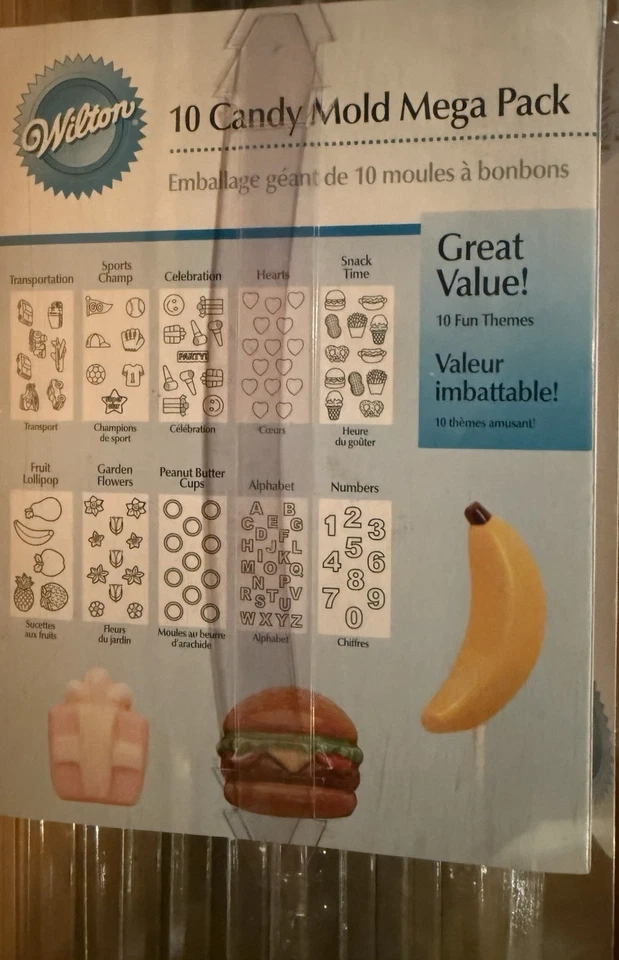 Molde de piruleta de caramelo Wilton de 10 piezas Mega paquete de 10 temas diferentes NUEVO Foto 3 de 3