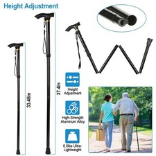 Travel Folding Trekking Hiking Pole,Collapsible Cane Adjustable Walking Stick Po