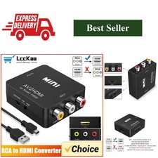 RCA to HDMI Converter 1080P AV to HDMI Adapter with USB Cable for TV
