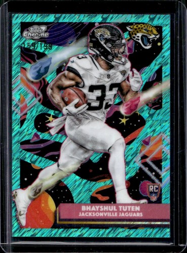 2025 Topps Cosmic Chrome Bhayshul Tuten RC Aqua Equinox Refractor #/199 Jaguars