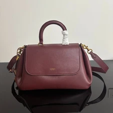 Coach CCC39 Slouchy Rogue Top Handle Bag Shoulder Bag Leather Merlot Women