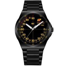 Orologio da Polso con Contagiri Lancia Delta HF 16V Integrale Nero in Acciaio