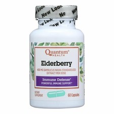 Quantum Health Elderberry Immune Defense Extract Capsules Supplement 400mg 60 ct
