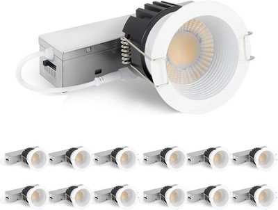 Adetu 2 Inch 5CCT Anti-Glare LED Downlight 12 Pack White