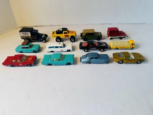 Vintage Lot Of 12 Matchbox Cars Diecast Lesney England Excellent